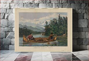 Πίνακας, American hunting scenes: "a good chance" painted by A.F. Tait ; lith. of Currier & Ives (1883) by Arthur Fitzwilliam Tait