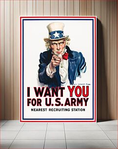 Πίνακας, American soldiers wanted poster, aesthetic lithograph