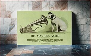 Πίνακας, An advertisement using the His Master's Voice trademark in an 1920 magazine