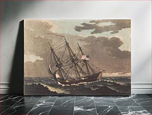Πίνακας, An American ship lancing a jib by C.W. Eckersberg