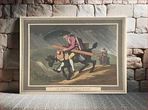 Πίνακας, An Artist Travelling in Wales, after Thomas Rowlandson