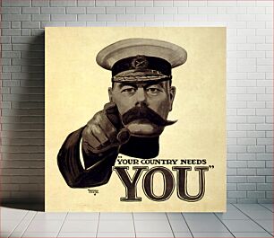 Πίνακας, An icon of total war, Lord Kitchener calls upon British citizens to enlist for the First World War by Alfred Leete