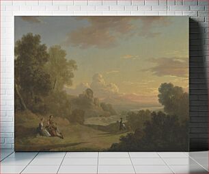 Πίνακας, An Imaginary Landscape with a Traveller and Figures Overlooking the Bay of Baiae