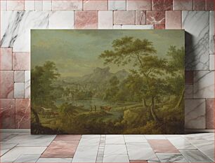 Πίνακας, An Imaginary Landscape with a Wagon and a Distant View of a Town