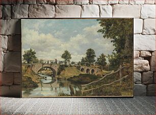 Πίνακας, An Old Bridge at Hendon, Middlesex by Frederick Waters Watts