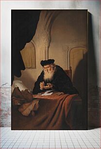 Πίνακας, An old man counts his money by Adriaen Verdoel