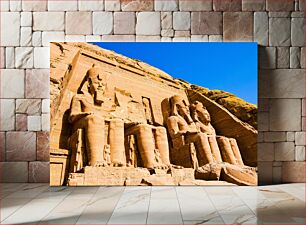 Πίνακας, Ancient Egyptian Statues at Abu Simbel Αρχαία αιγυπτιακά αγάλματα στο Abu Simbel