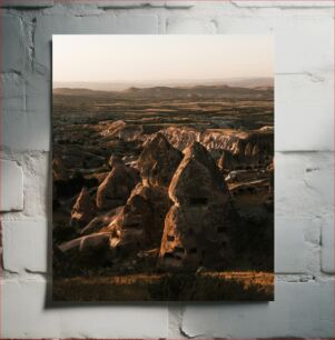 Πίνακας, Ancient Rocky Landscape at Sunset Αρχαίο βραχώδες τοπίο στο ηλιοβασίλεμα
