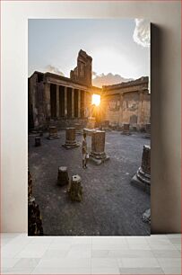 Πίνακας, Ancient Ruins at Sunset Αρχαία ερείπια στο ηλιοβασίλεμα