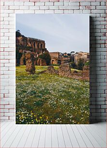Πίνακας, Ancient Ruins in a Flower-strewn Field Αρχαία ερείπια σε ένα χωράφι στρωμένο με λουλούδια