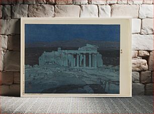 Πίνακας, Ancient Ruins of Athens (Acropolis — Night) (1925) by Yoshida Hiroshi