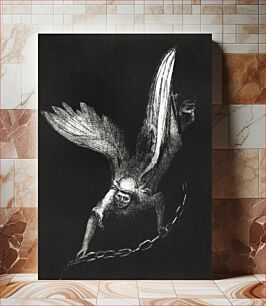 Πίνακας, And I Saw an Angel Come Down From Heaven, Having the Key of the Bottomless Pit and a Great Chain in His Hand (1899) by Odilon Redon