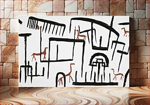 Πίνακας, Animals in an Enclosure (1938) by Paul Klee