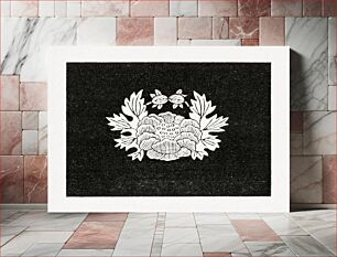 Πίνακας, Antique print of Japanese, leafy flag symbol illustration