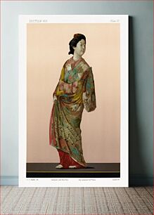 Πίνακας, Antique Print of Japanese Modelling 'Kakiyemon' from section VIII plate VI. by G.A. Audsley-Japanese illustration