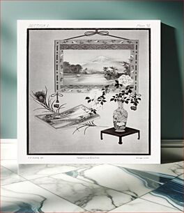 Πίνακας, Antique print of living room decorations, vintage painting by G.A. Audsley-Japanese illustration