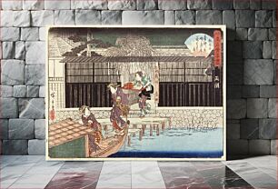 Πίνακας, Aoyagi Restaurant in Ryōgoku District by Utagawa Hiroshige