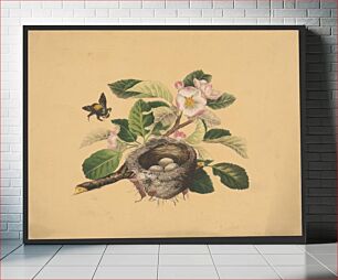 Πίνακας, Apple blossoms and bird's nest / after Mrs. O.E. Whitney