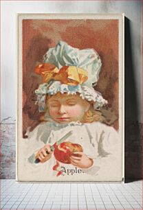 Πίνακας, Apple, from the Fruits series (N12) for Allen & Ginter Cigarettes Brands