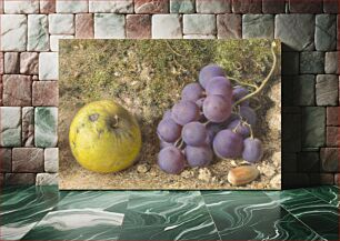 Πίνακας, Apple, Grapes and a Cob-Nut (ca. 1850) by William Henry Hunt