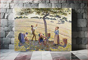 Πίνακας, Apple Harvest (1888) by Camille Pissarro