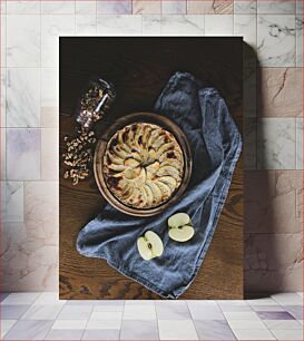 Πίνακας, Apple Pie with Walnuts Μηλόπιτα με καρύδια