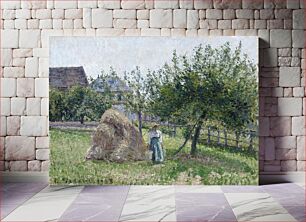 Πίνακας, Apple trees in Eragny, sunny morning (1903) by Camille Pissarro