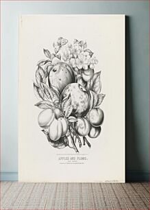 Πίνακας, Apples and Plums: first premium (1870) by Currier & Ives