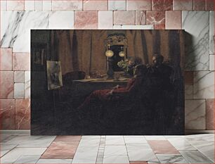Πίνακας, Appraising the Day's Work by Anna Ancher