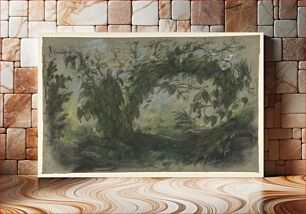 Πίνακας, Arch of Morning Glories, Study for "A Basket of Flowers" by Eugène Delacroix