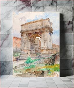 Πίνακας, Arch of Titus, Rome watercolor by Cass Gilbert
