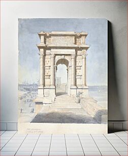 Πίνακας, Arch of Trajan, Ancona, Italy (1804) watercolor by Sir Robert Smirke the younger