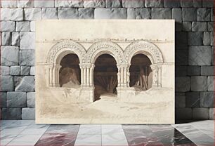 Πίνακας, Arches in the West Side of the Cloister of Saint. Georges de Bocherville, near Rouen, Normandy