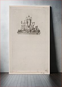 Πίνακας, Arrangement of silver objects by Gerhard Ludvig Lahde