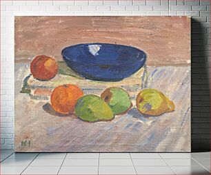 Πίνακας, Arrangement with blue bowl and fruits by Karl Isakson