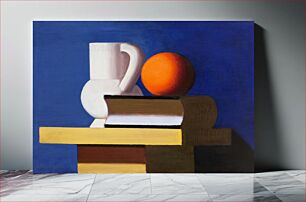 Πίνακας, Arrangement with white jug, orange and book (1932–1933) by Vilhelm Lundstrom
