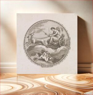 Πίνακας, Artemis, Riding Her Chariot, Driven By Two Golden Horned Deer by Francesco Bartolozzi