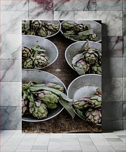 Πίνακας, Artichokes in Bowls Αγκινάρες σε Μπολ