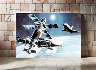 Πίνακας, Artist's concept of a Soviet space shuttle approaching a manned space complex. (From Soviet Military Power 1985)