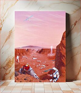 Πίνακας, Artist's concept of possible exploration of the surface of Mars (2005) chromolithograph art by NASA
