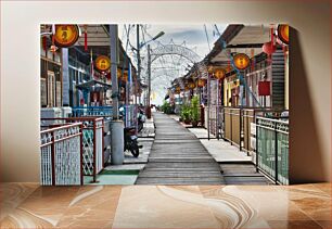 Πίνακας, Asian Street with Lanterns Ασιατική οδός με φανάρια