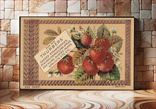 Πίνακας, Ask for Thurbers' canned strawberries, peaches, cherries, pineapples, egg plums, quinces, pears, apricots, etc. etc