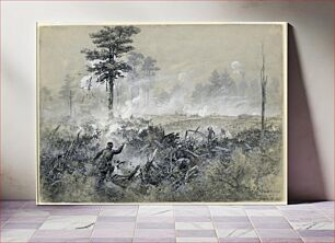 Πίνακας, Assault of the Union Troops Upon Fort Thompson, Near New Bearne, Francis H. Schell