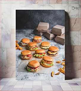 Πίνακας, Assorted Gourmet Burgers Ποικιλία Gourmet Burger