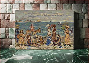Πίνακας, At the Beach by Maurice Brazil Prendergast