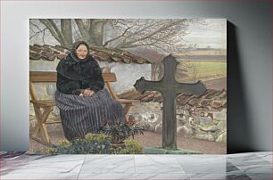 Πίνακας, At the cemetery in Fløng by L. A. Ring