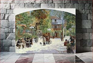 Πίνακας, At the Chalet du Château de Madrid, in the Bois de Boulogne (1895) by Louis Abel-Truchet. The City of Paris' Museums