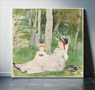 Πίνακας, At the Edge of the Forest (Edma and Jeanne) (ca. 1872) in high resolution by Berthe Morisot