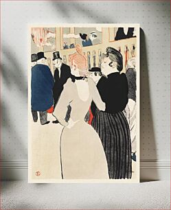 Πίνακας, At the Moulin Rouge: La Goulue and Her Sister (1892) by Henri de Toulouse–Lautrec