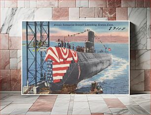 Πίνακας, Atomic Submarine Seawolf launching, Groton, Conn
